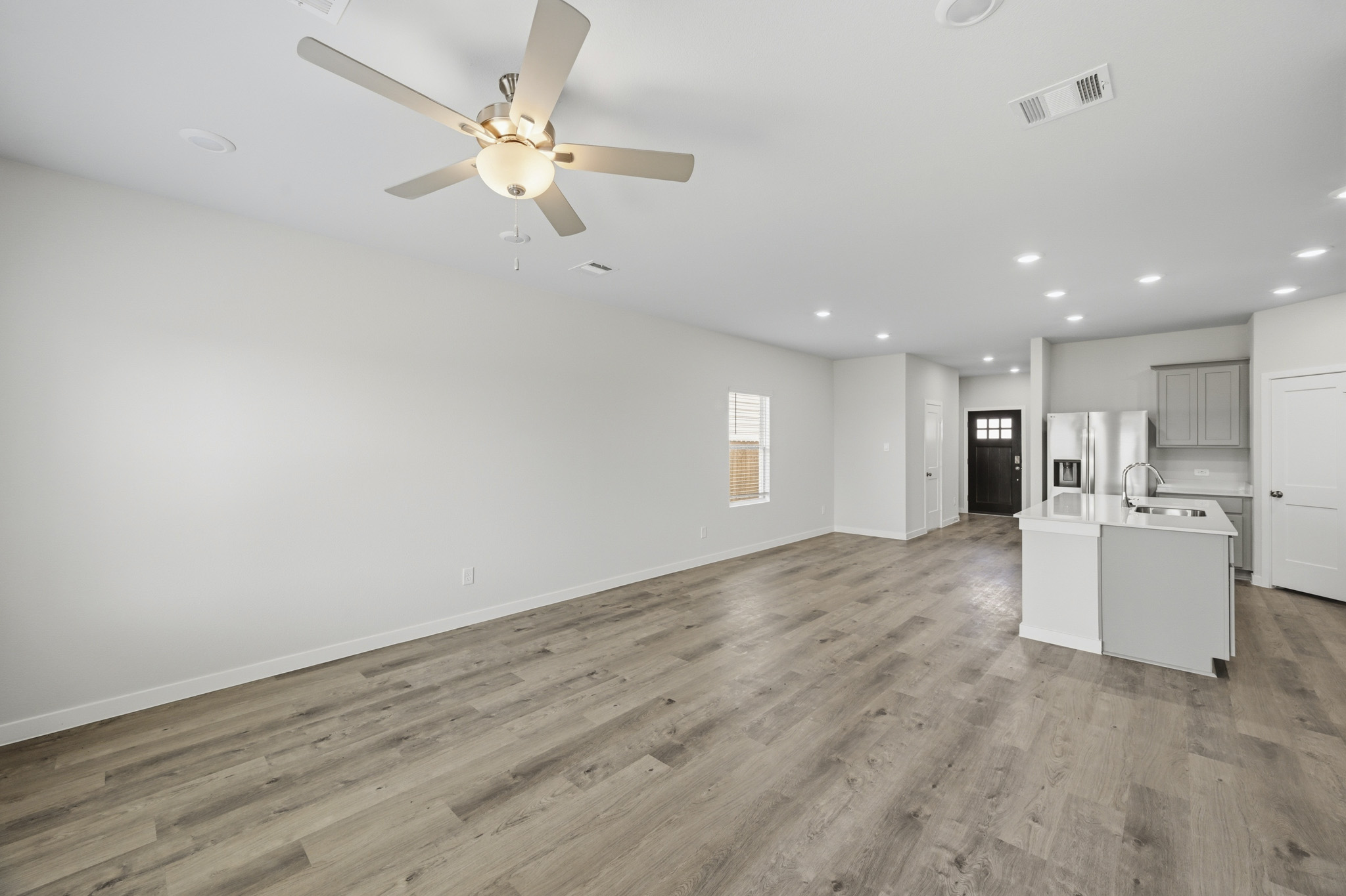A large empty kitchen.