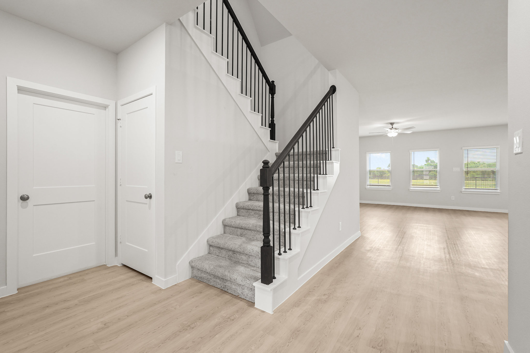 A staircase in a house.