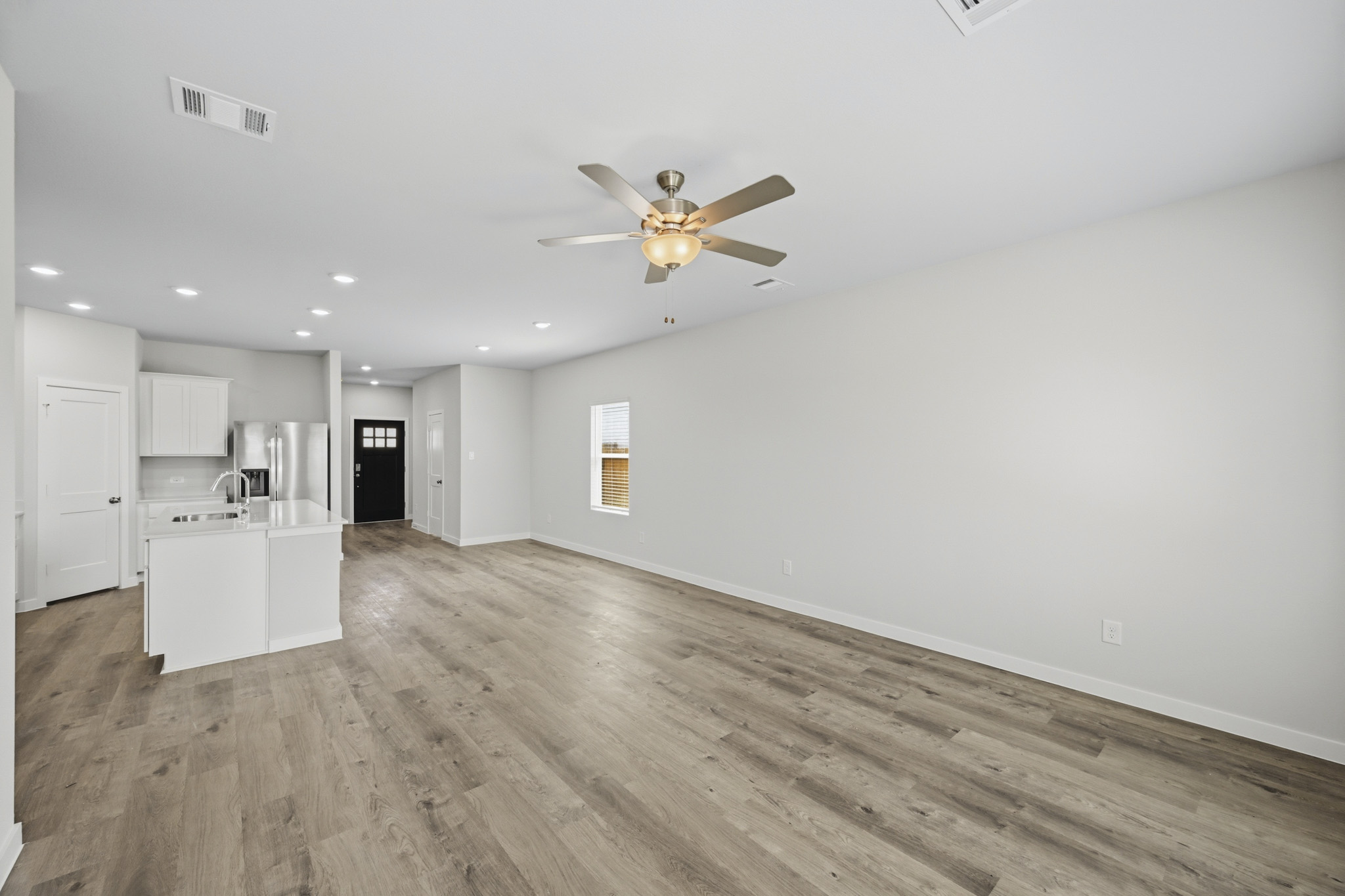 A large empty kitchen.
