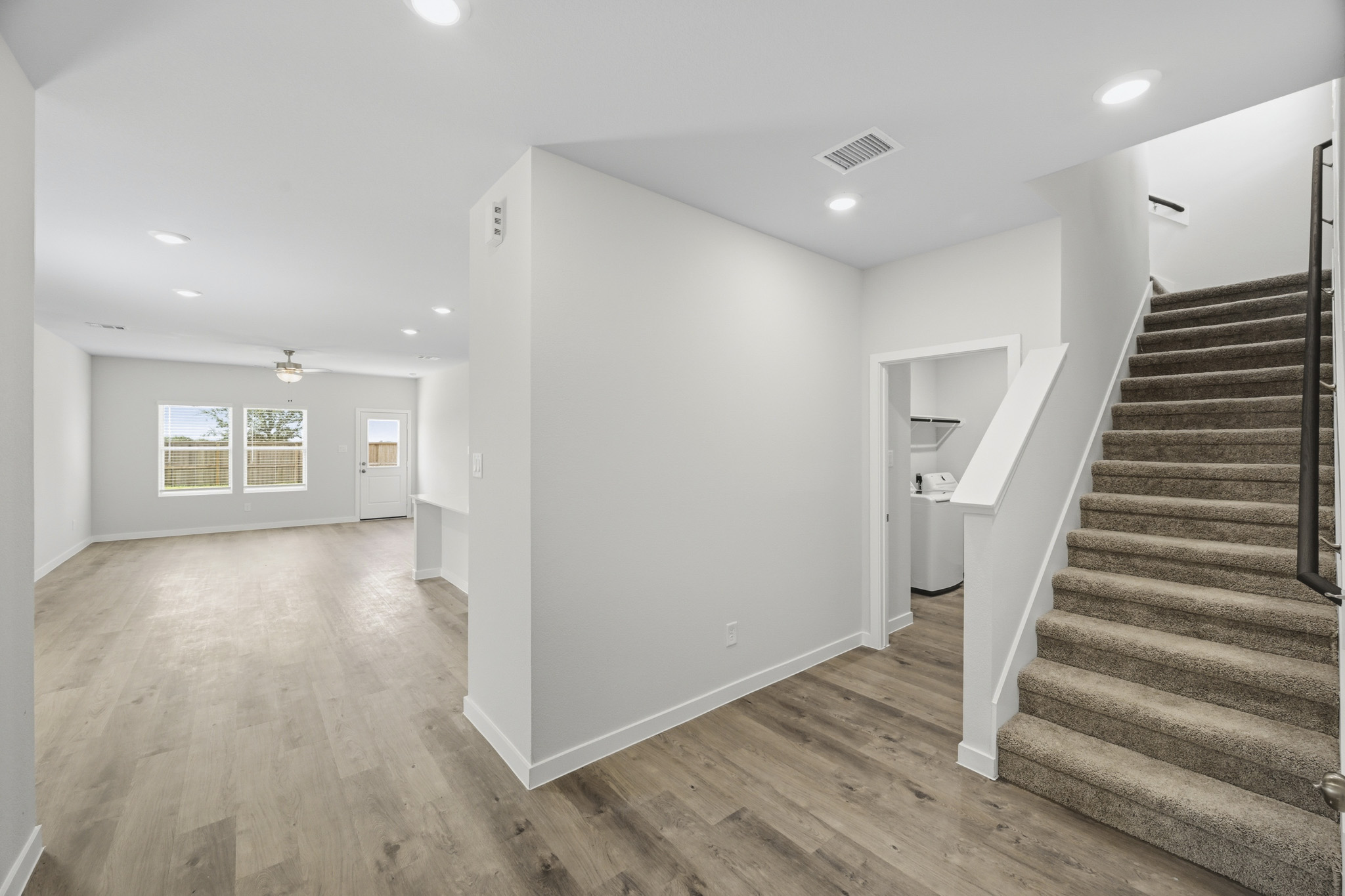 A staircase in a house.