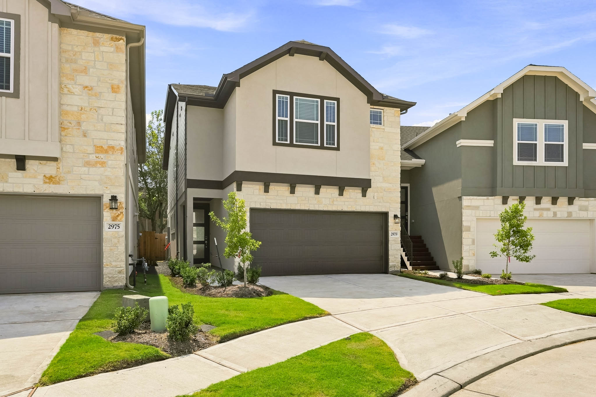 A house with a driveway.