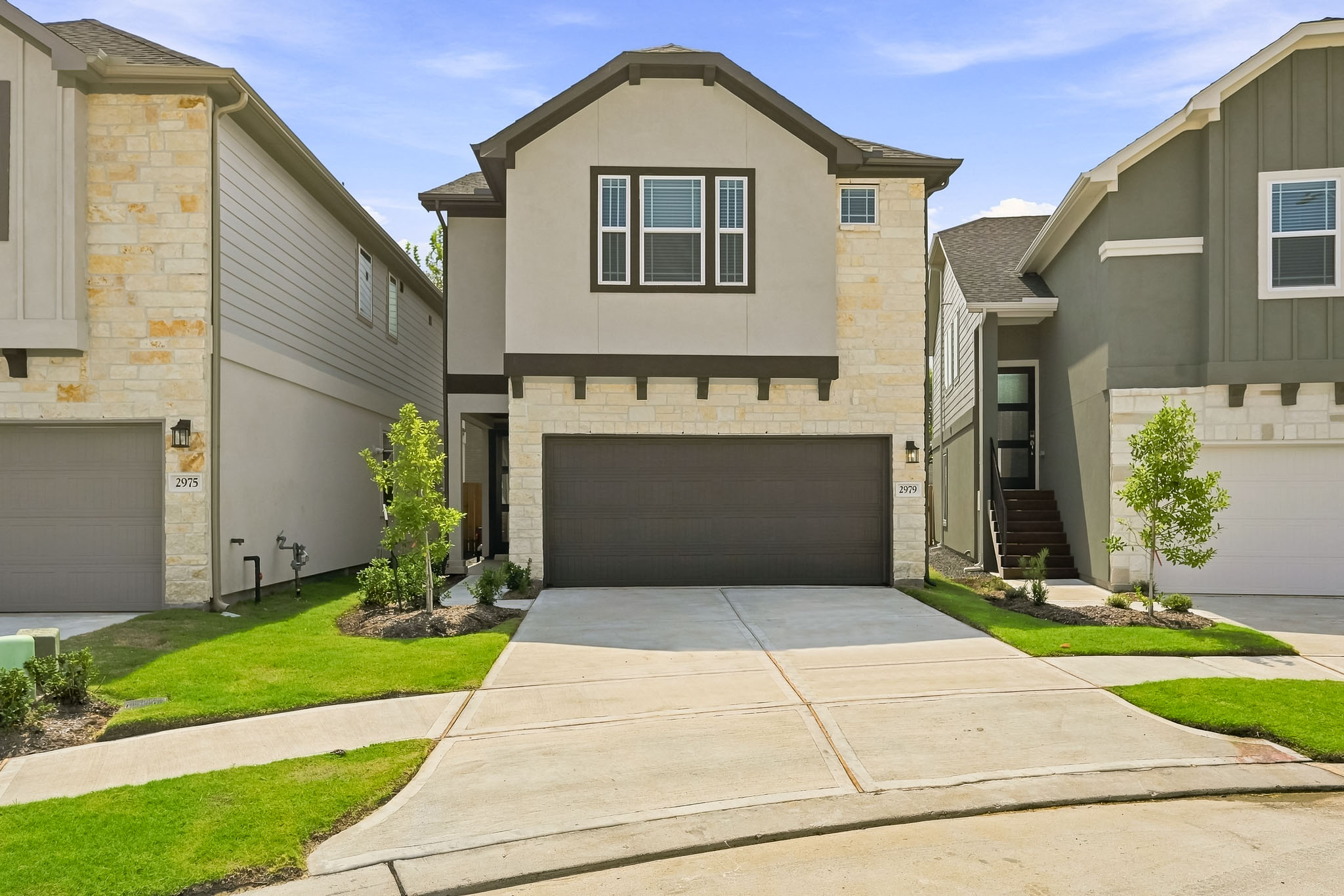 A house with a garage.