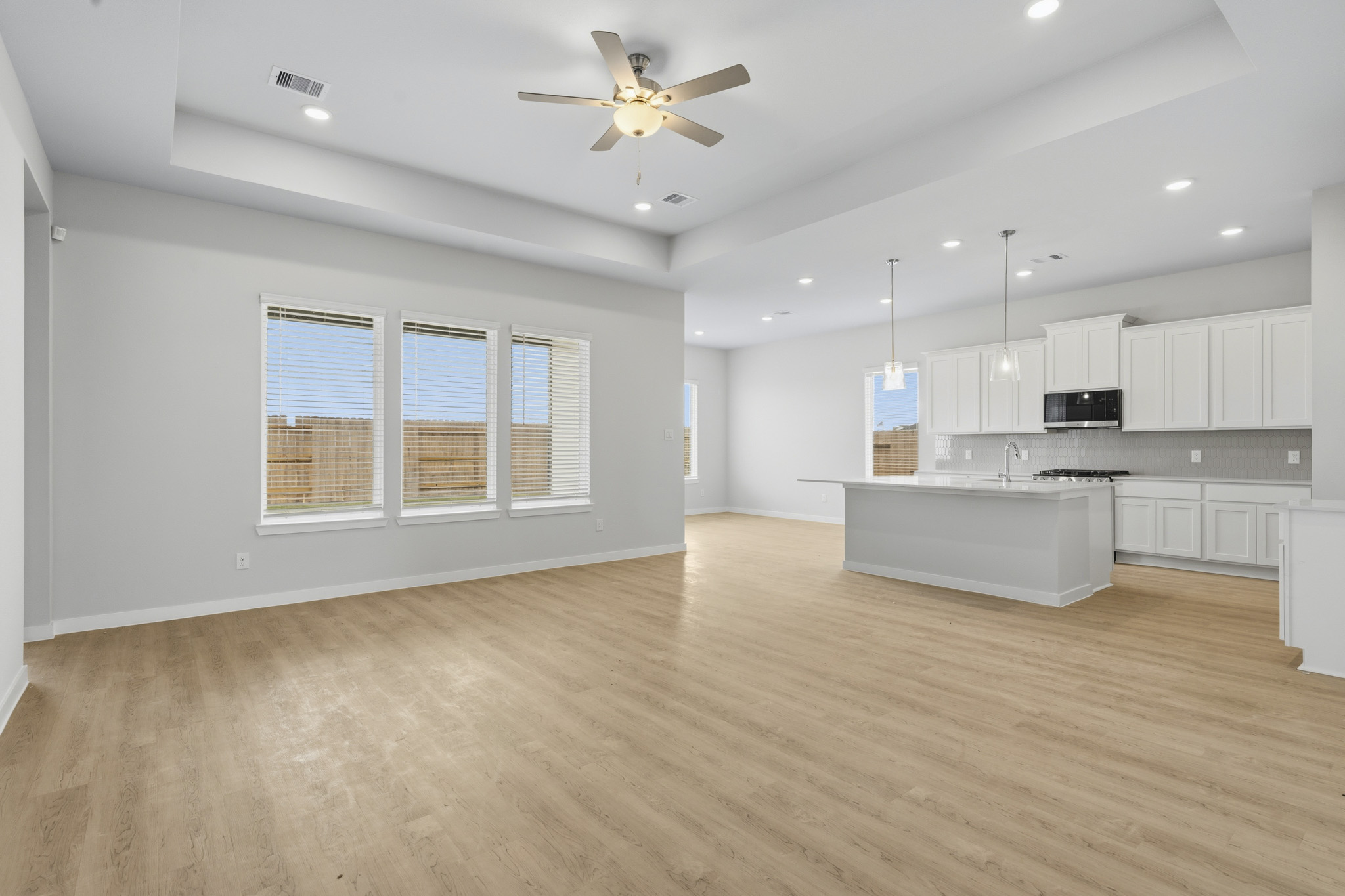 A large empty kitchen.