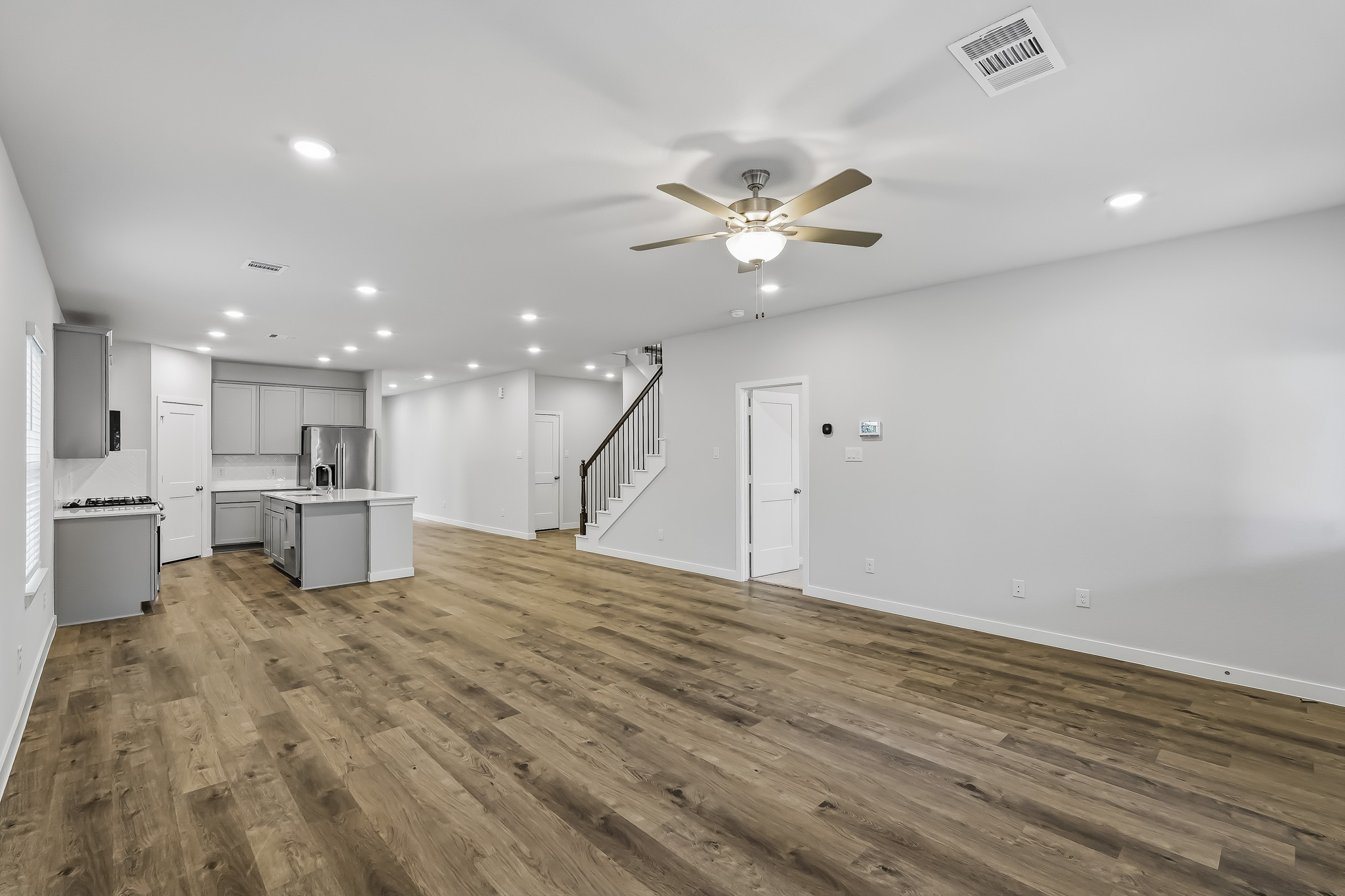 A large empty kitchen.