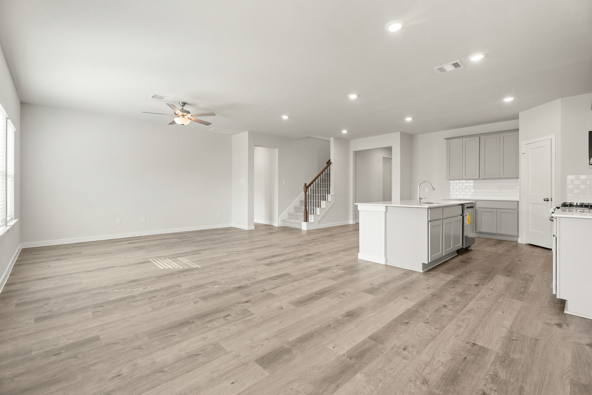 A large empty kitchen.