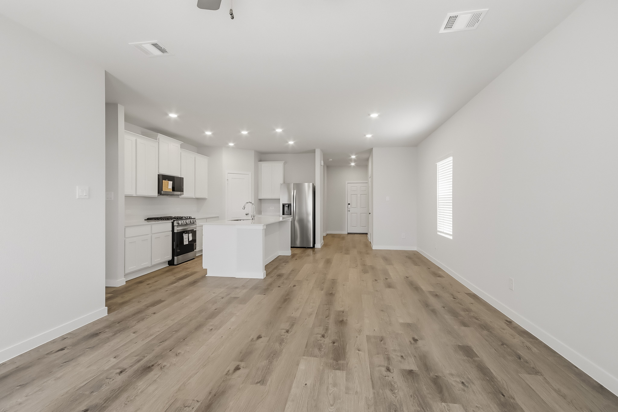 A large empty kitchen.
