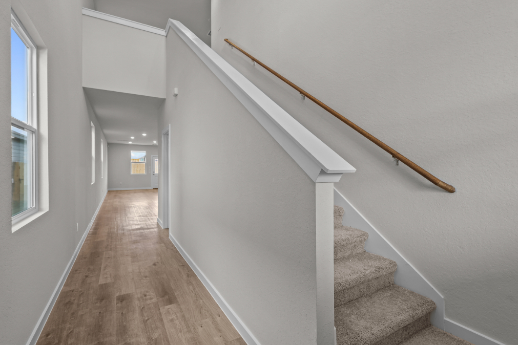 A staircase in a house.