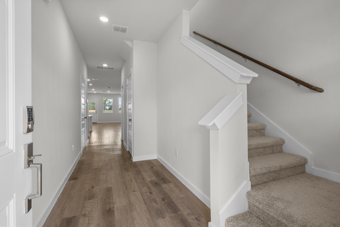 A staircase in a house.