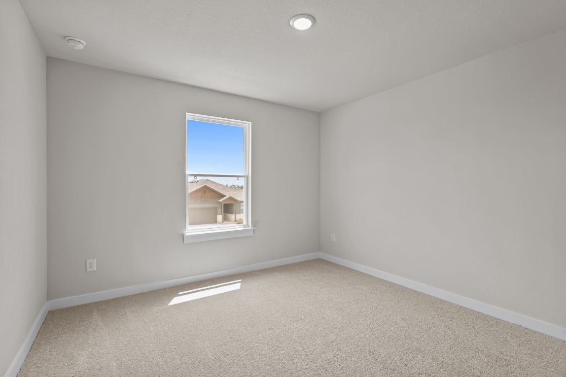 A room with a window.