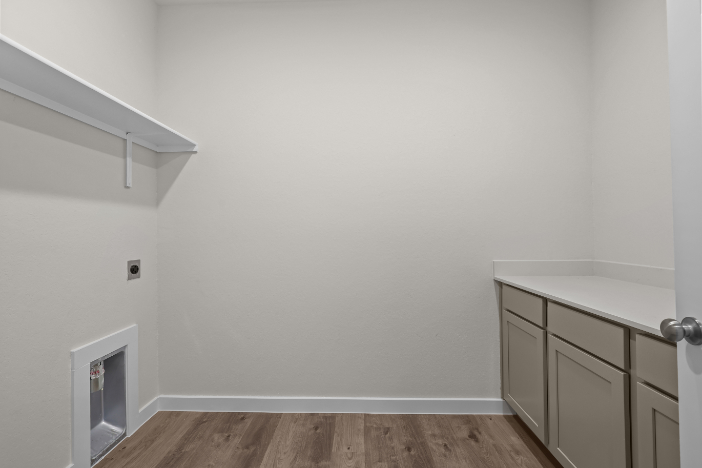 A room with white walls.