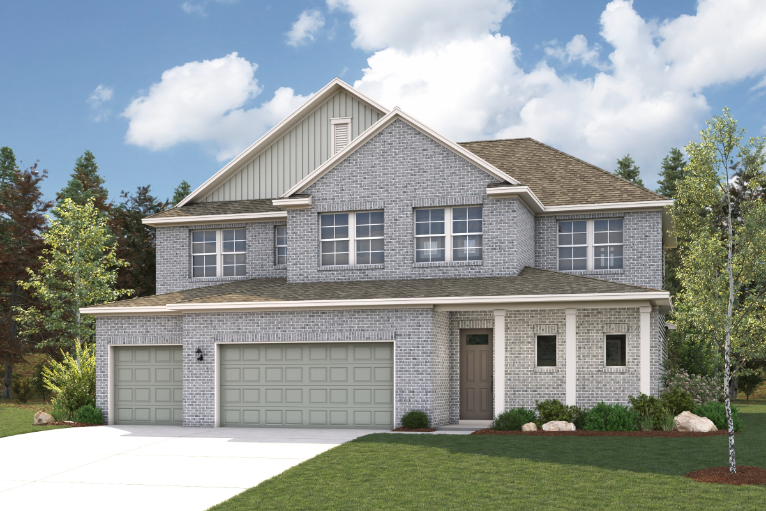 A house with a garage.