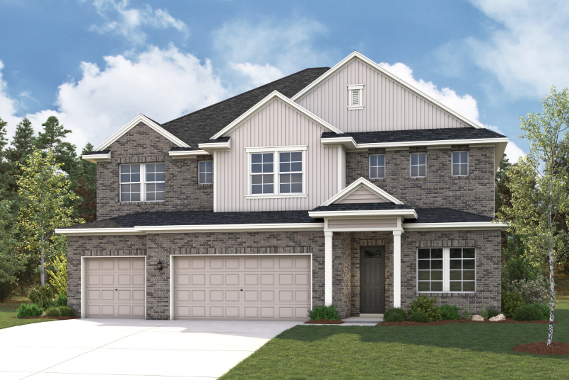 A house with a garage.