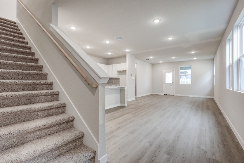 A staircase in a house.