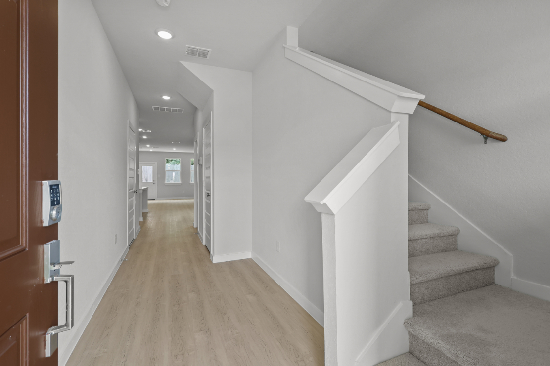 A staircase in a house.