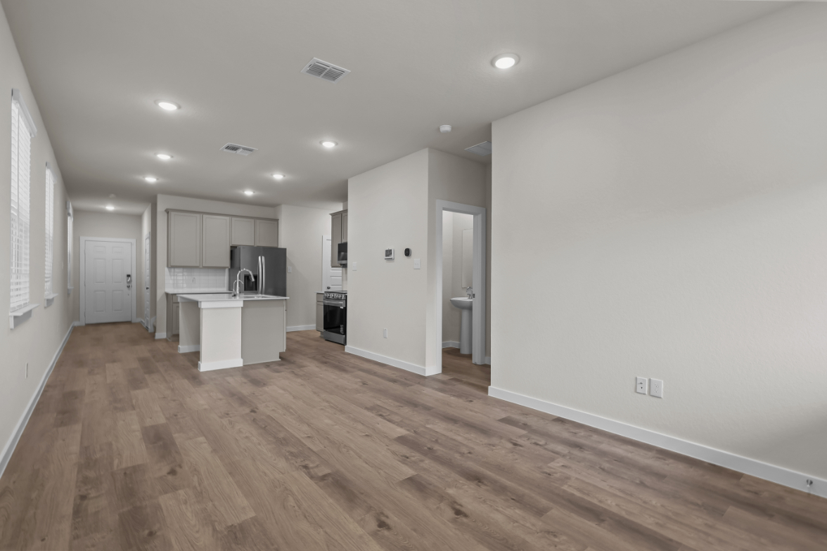 A large empty kitchen.