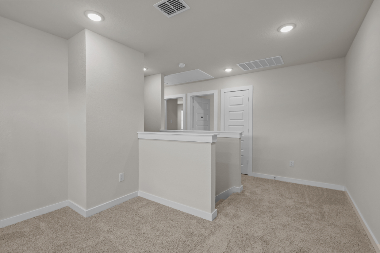 A room with white walls.