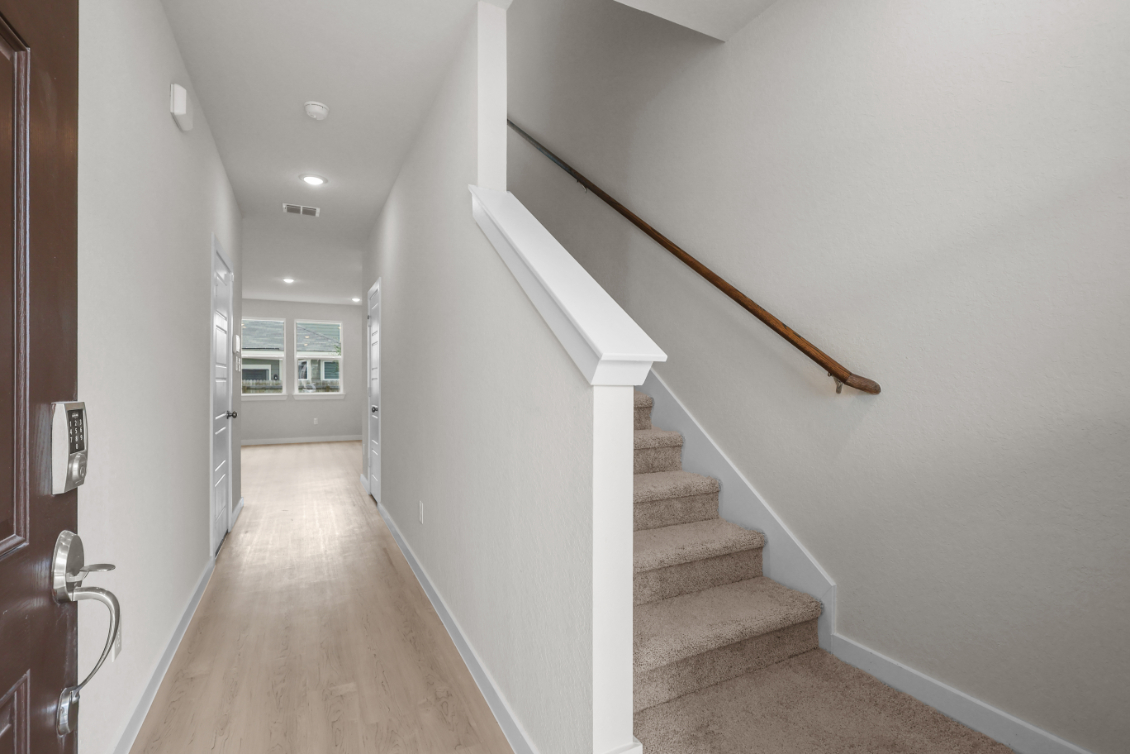 A staircase in a house.