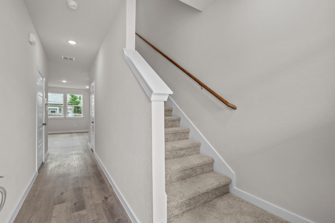 A staircase in a house.