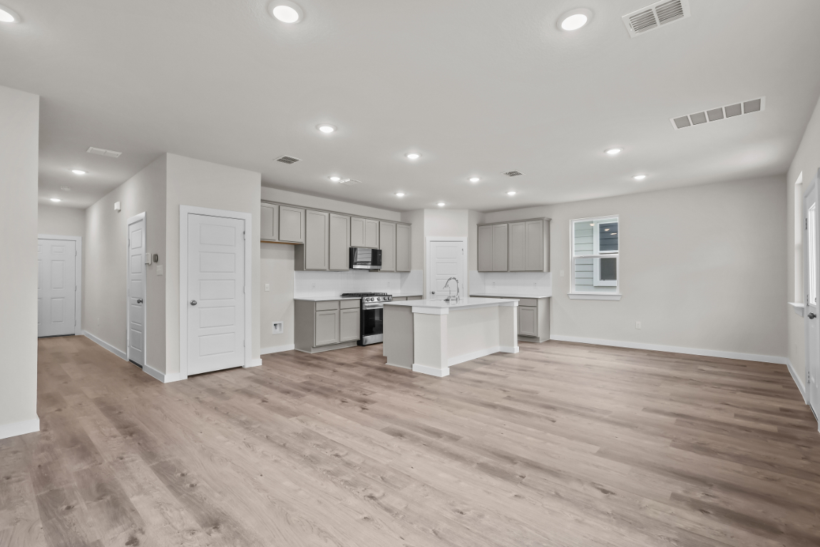 A large empty kitchen.