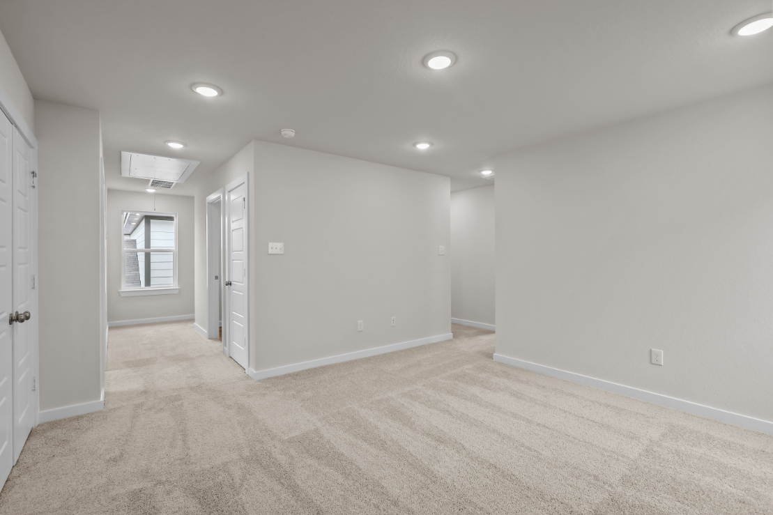 A room with white walls.