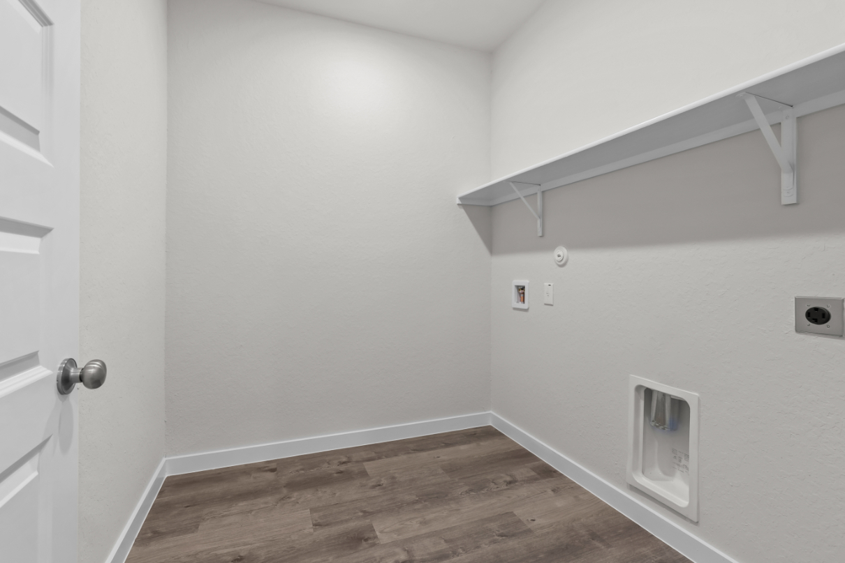 A room with white walls.