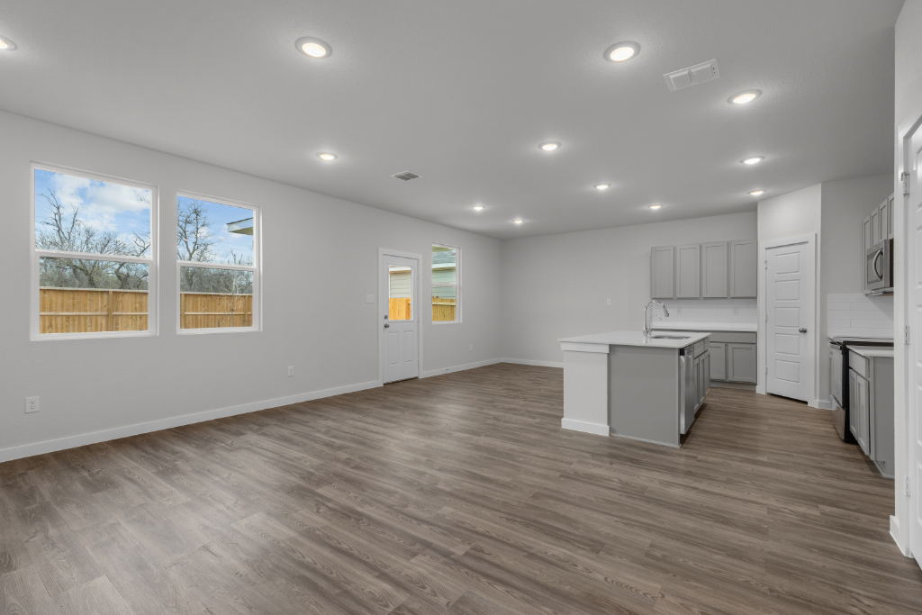 A large empty kitchen.
