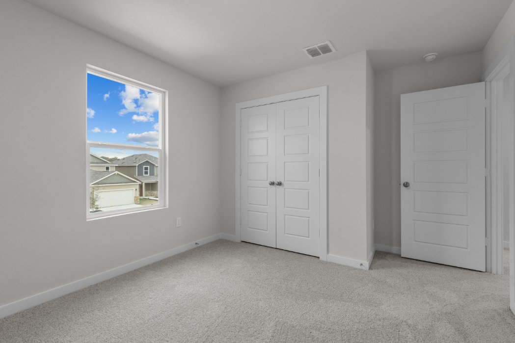 A room with white doors.