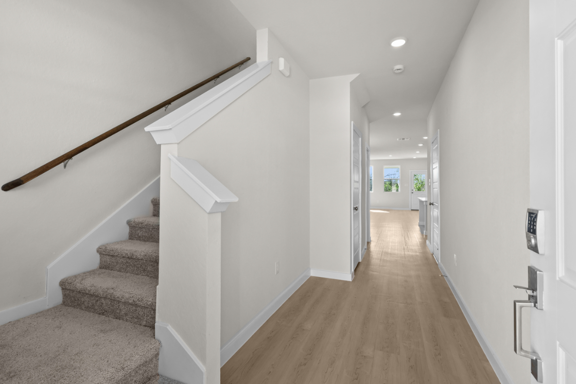 A staircase in a house.
