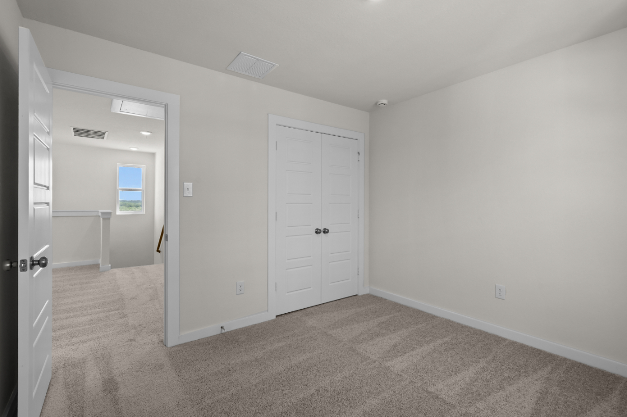 A room with white doors.