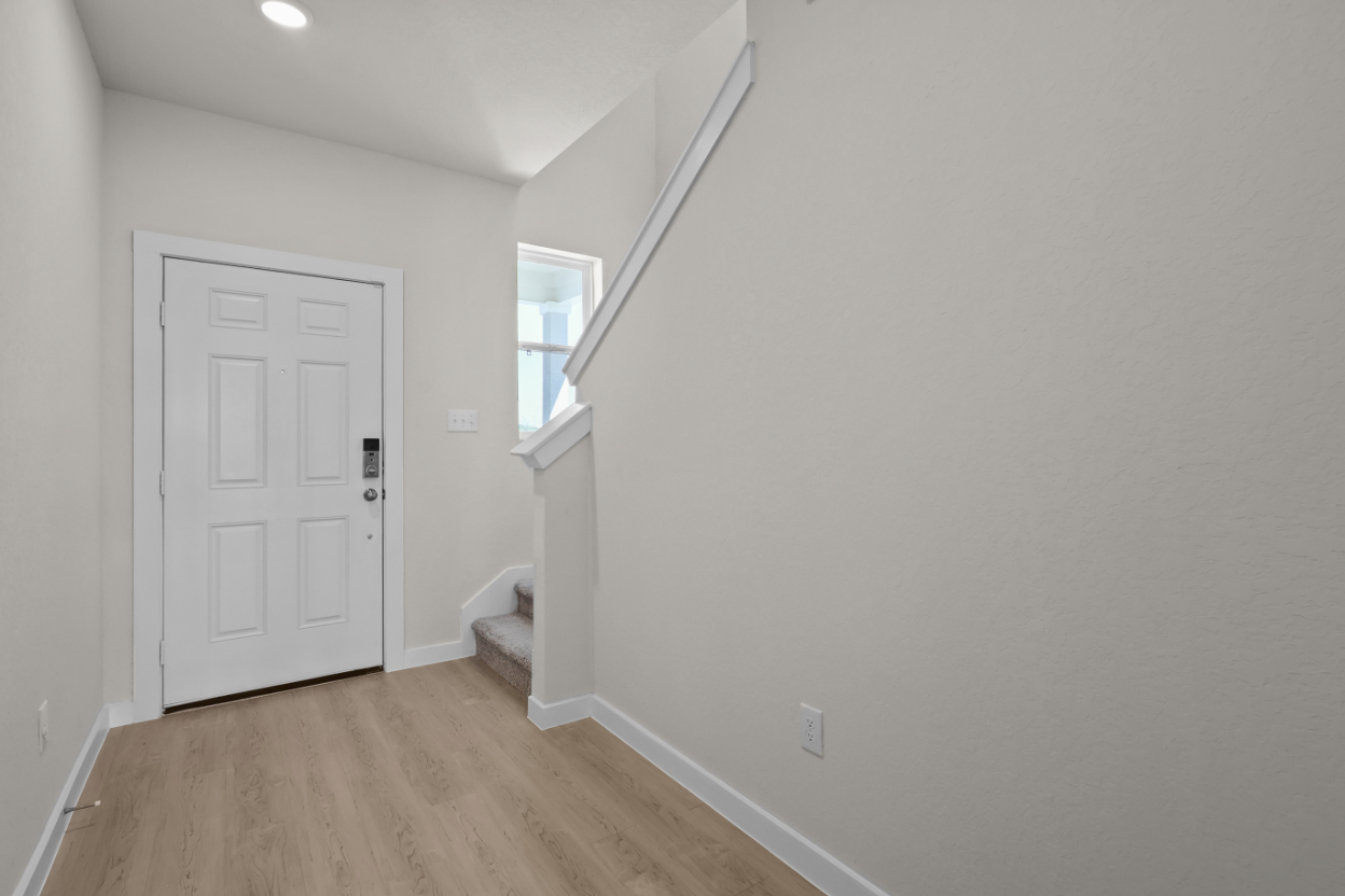 A room with white walls.