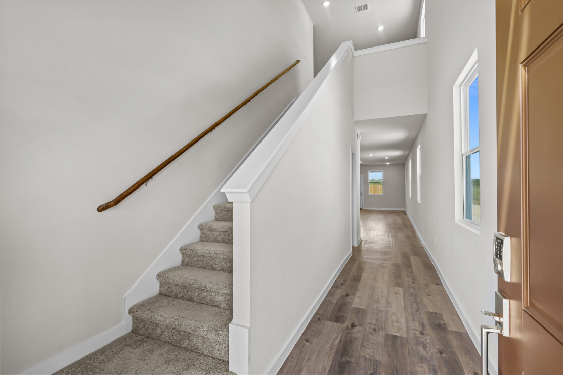A staircase in a house.