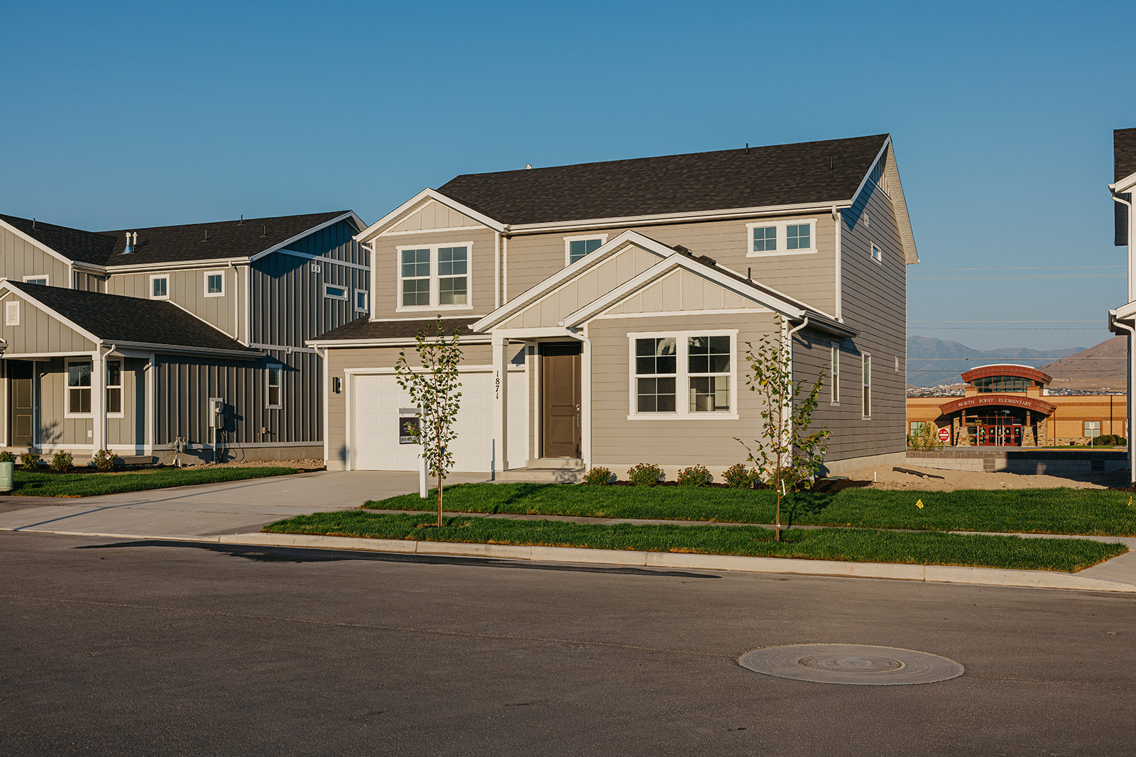 A row of houses.