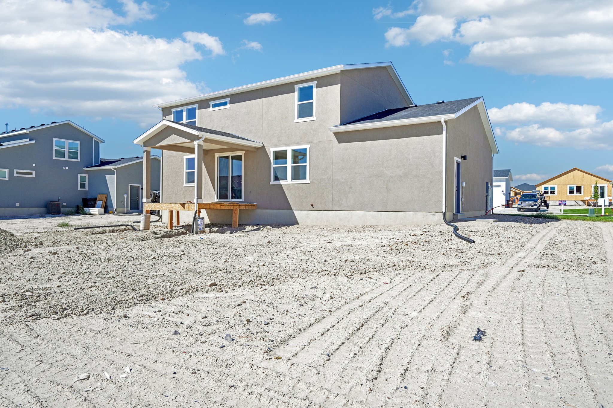 A house on a beach.