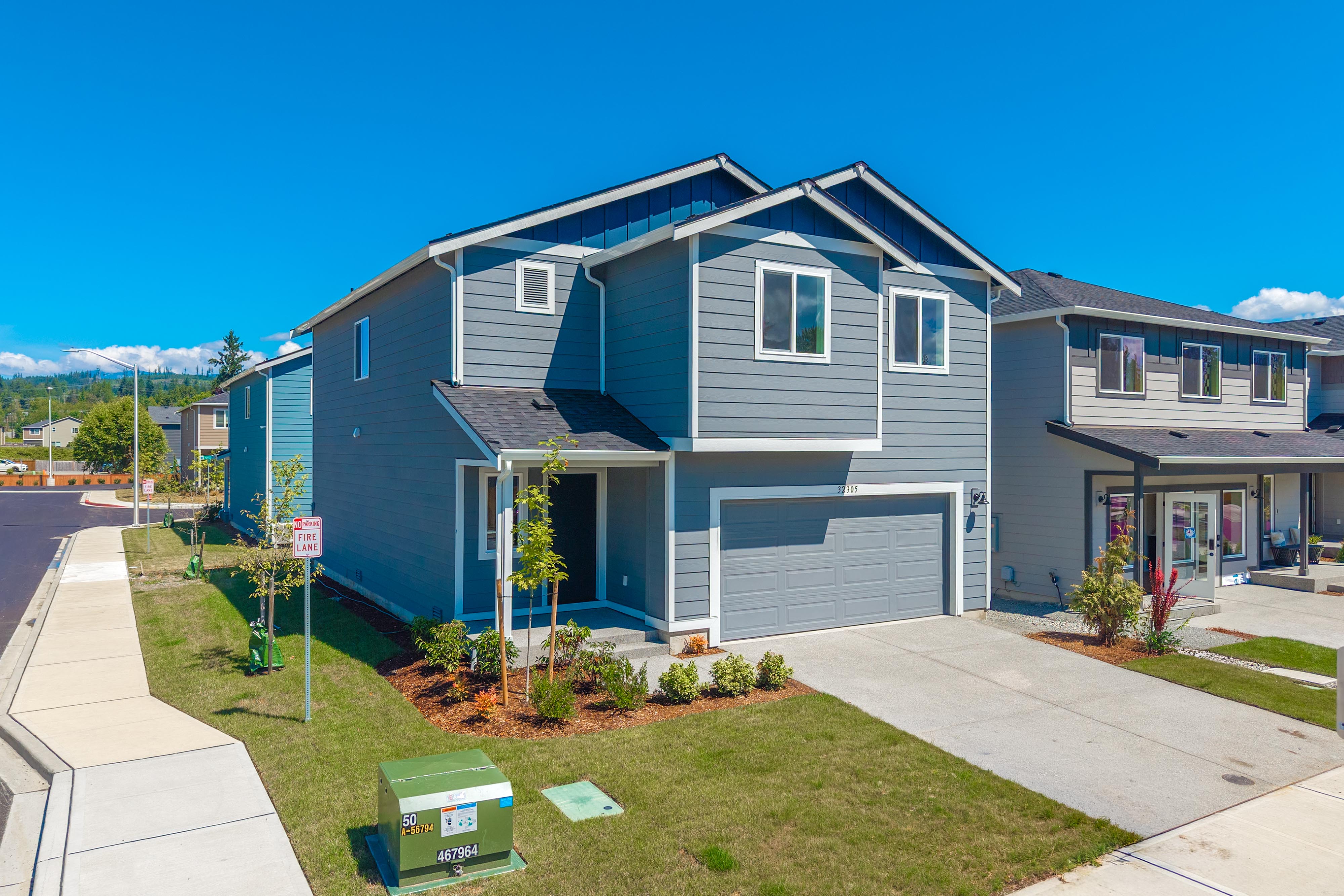 A row of houses.