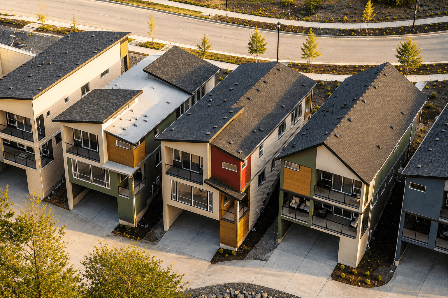 A group of houses.