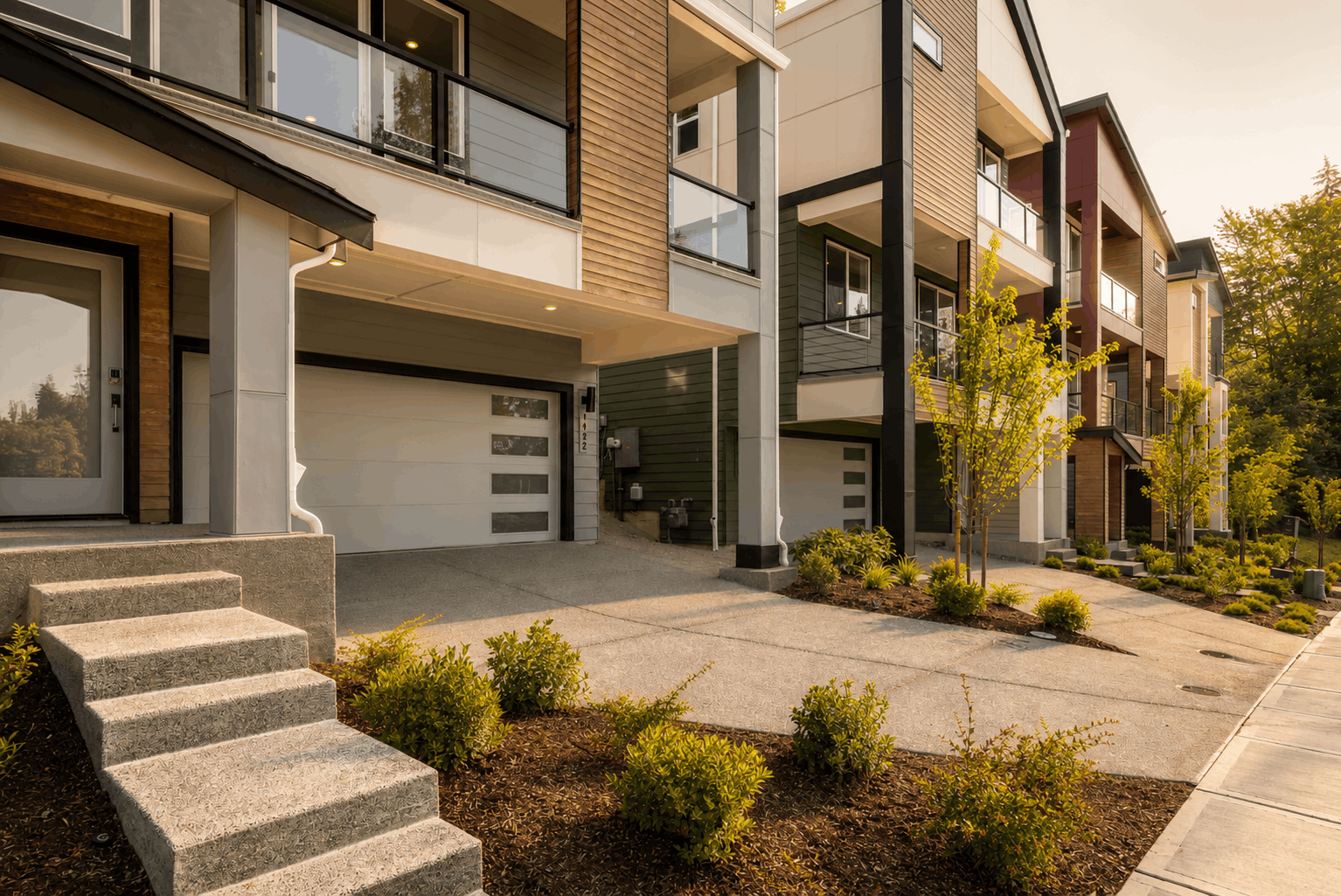 A building with a driveway.