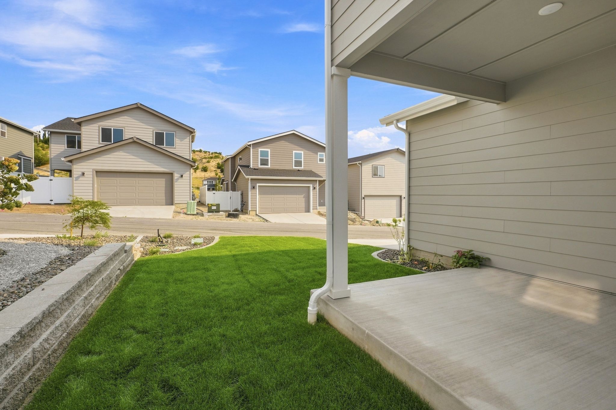 A house with a yard.