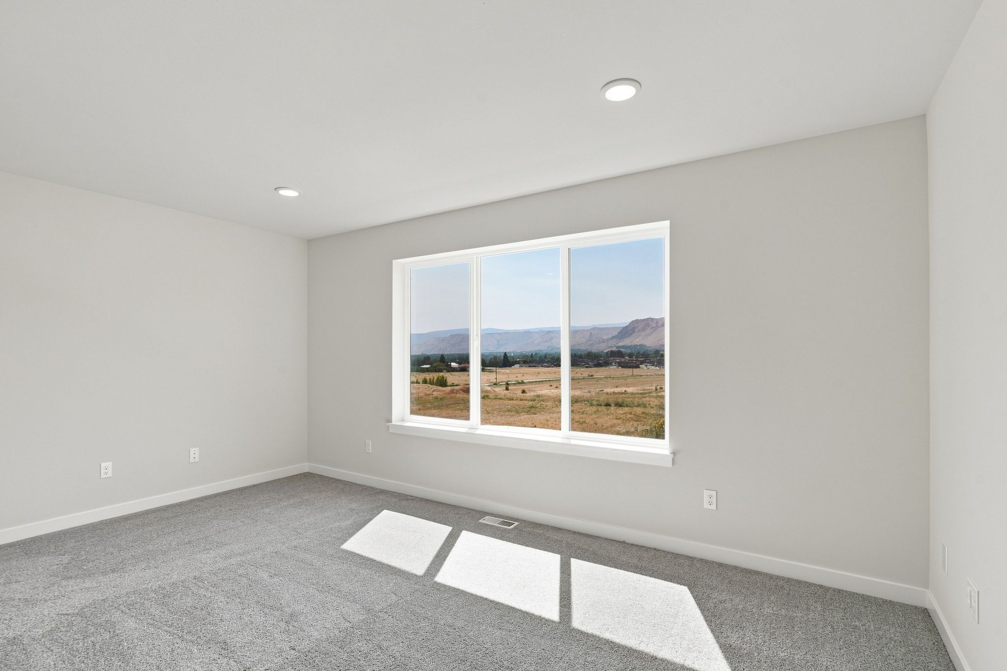 A room with a window.