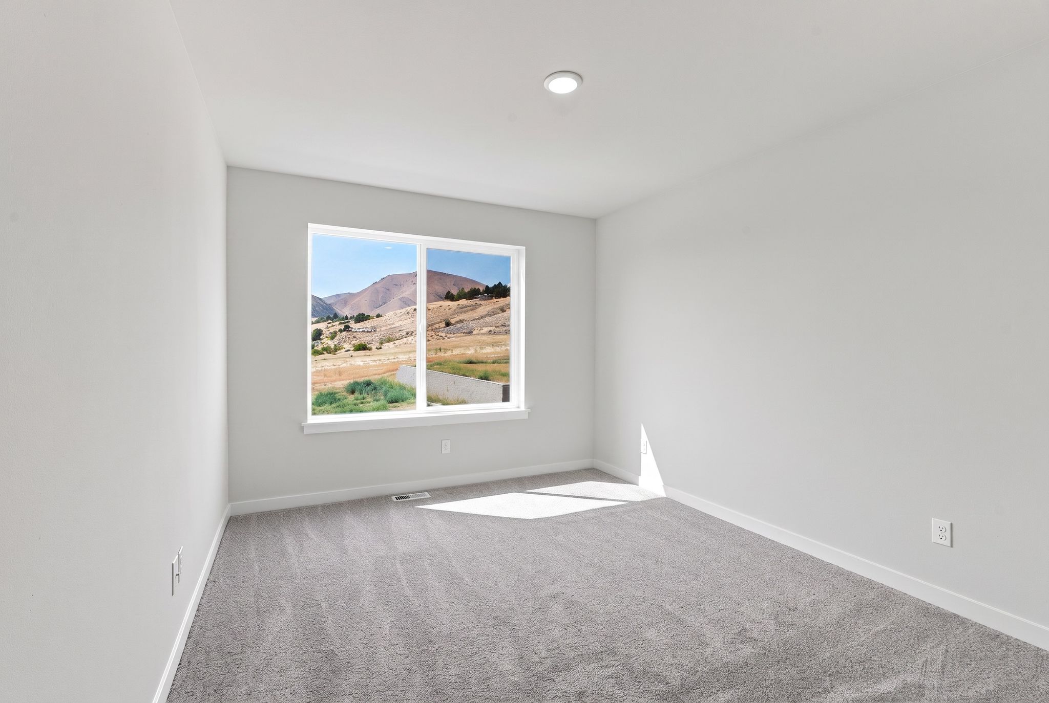 A room with a window.