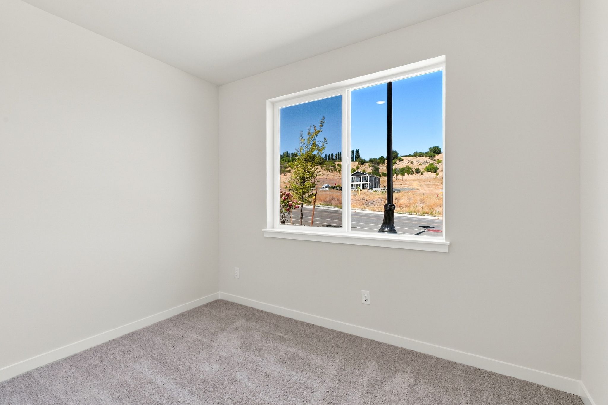 A window in a room.