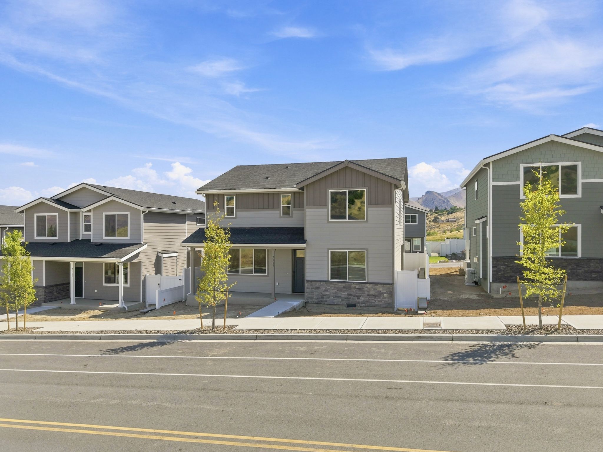 A row of houses.