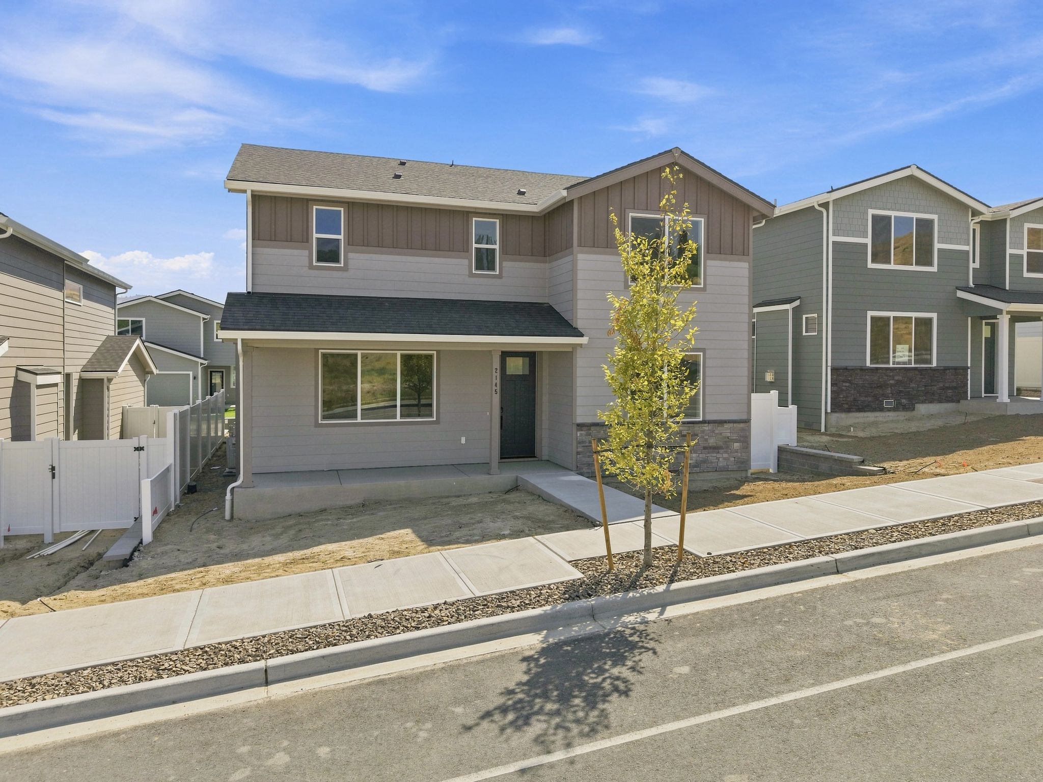 A row of houses.