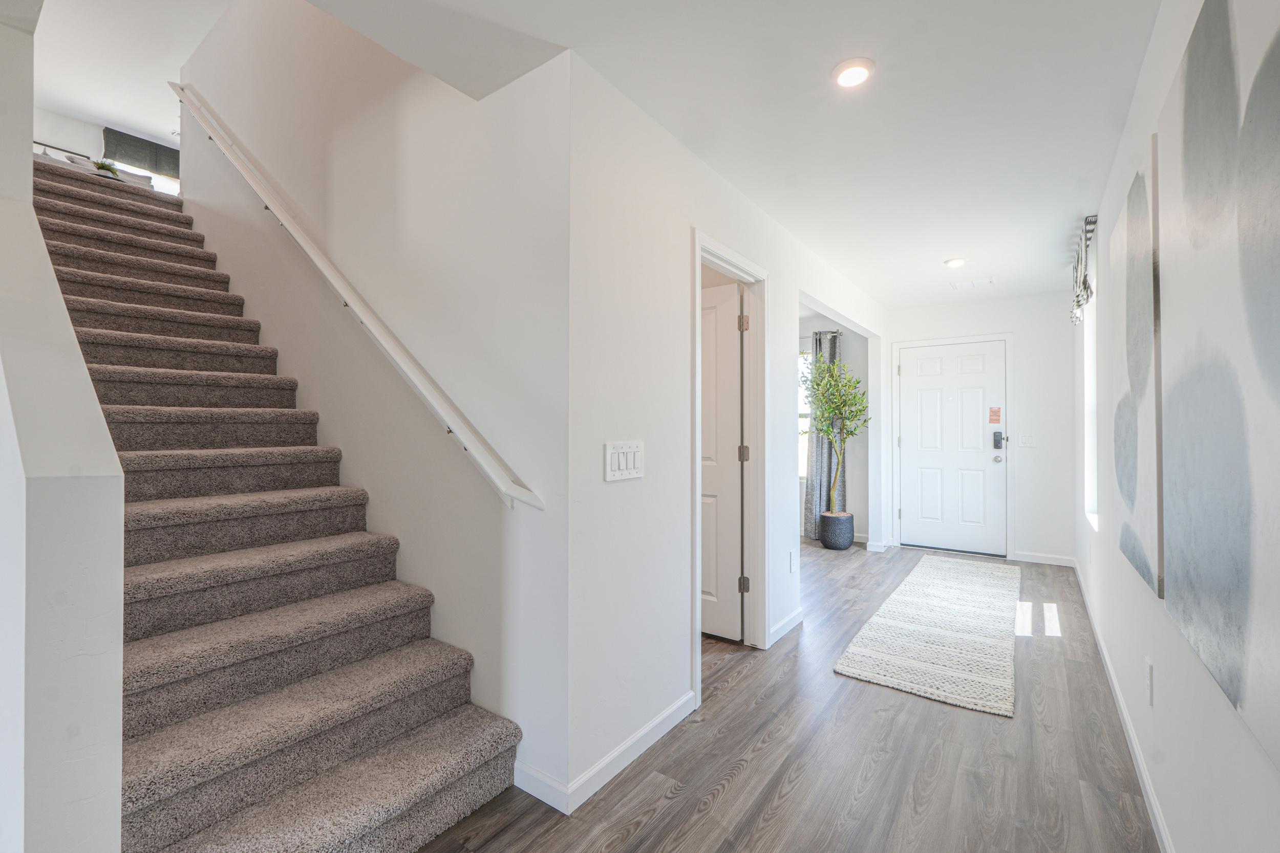 A staircase in a house.