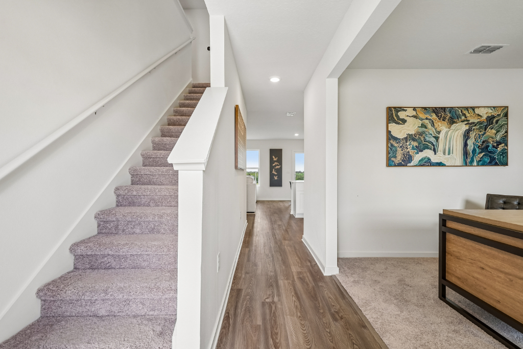 A staircase in a house.