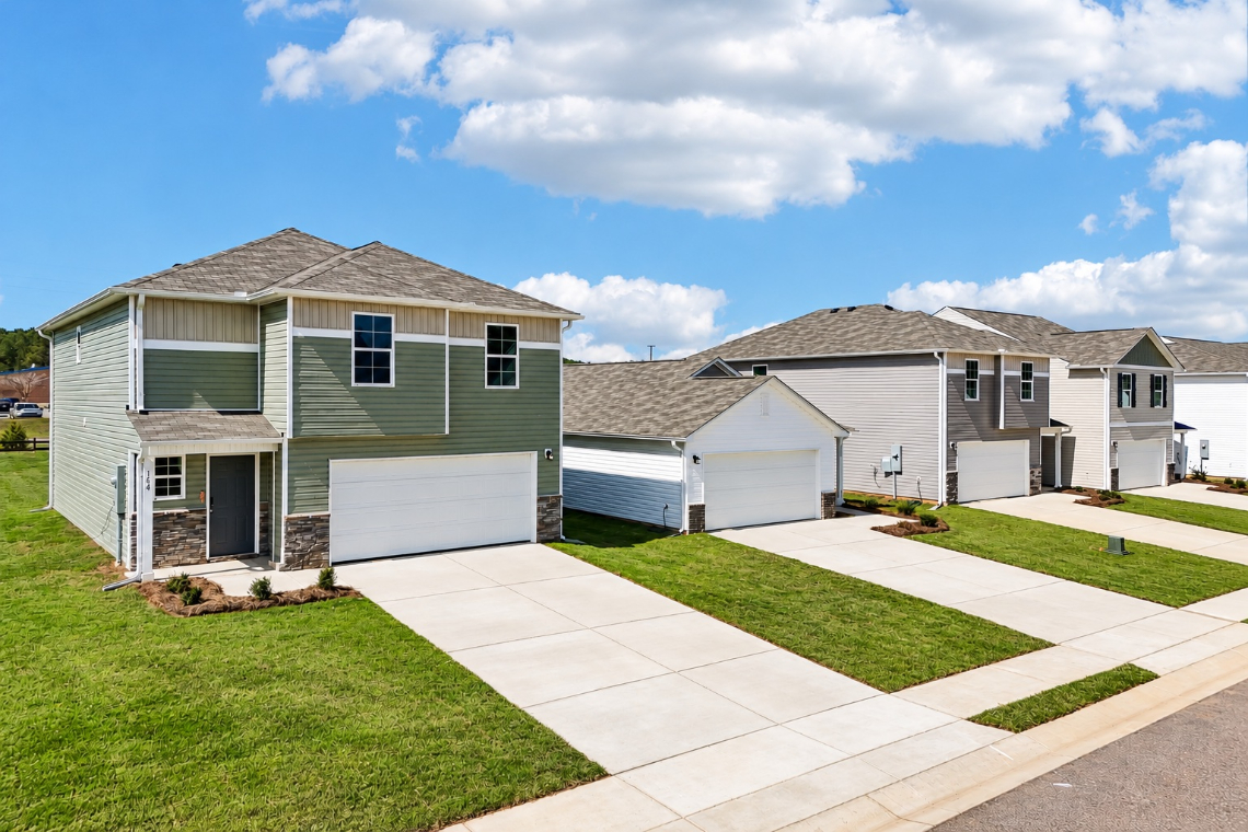 A row of houses.