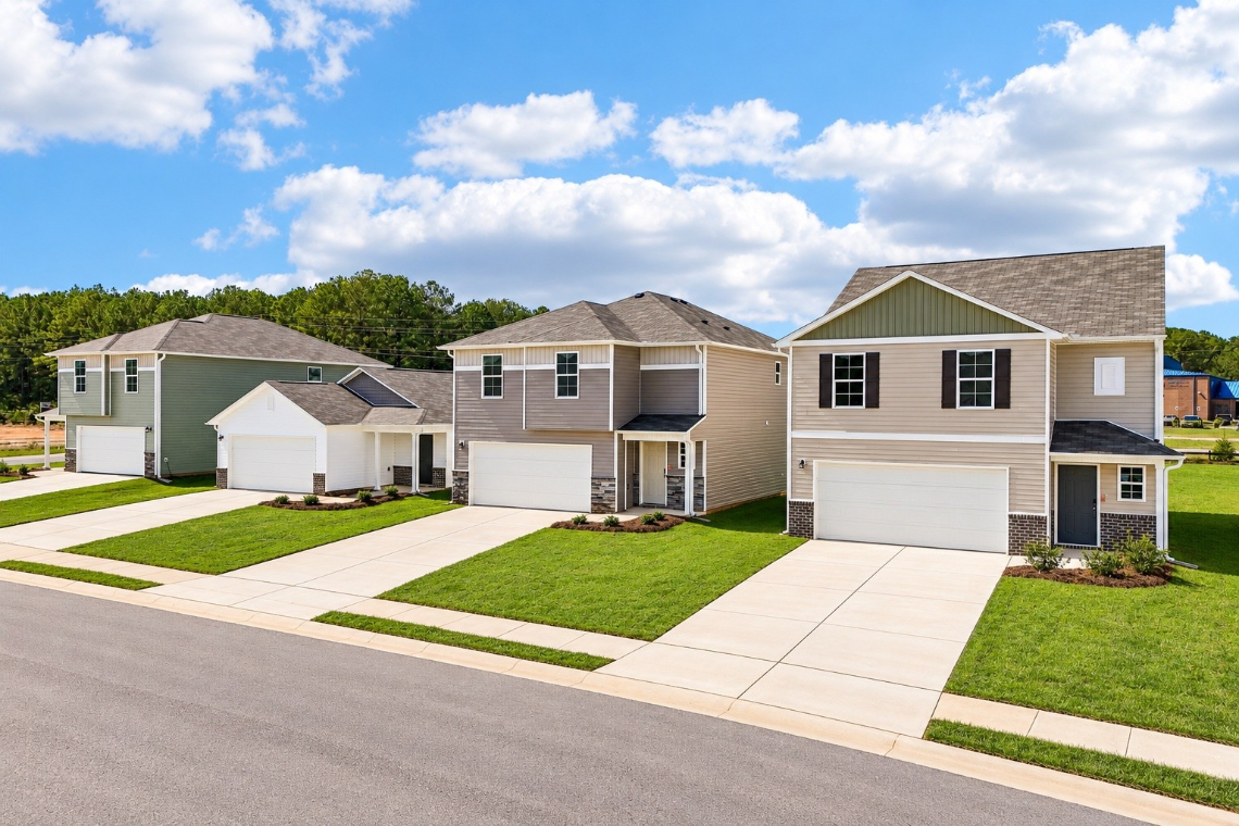 A row of houses.