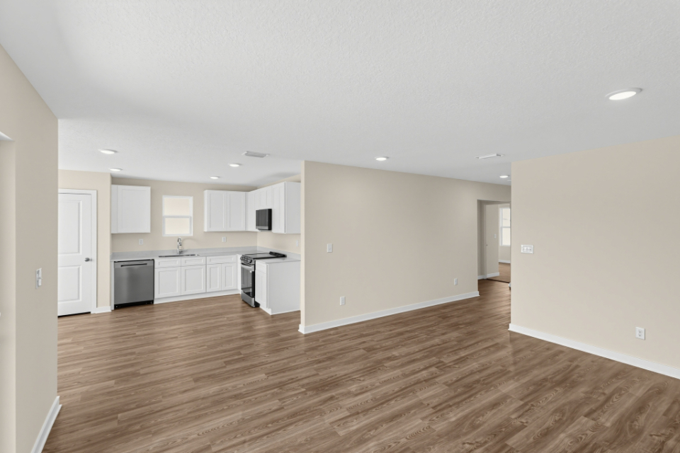 A large empty kitchen.
