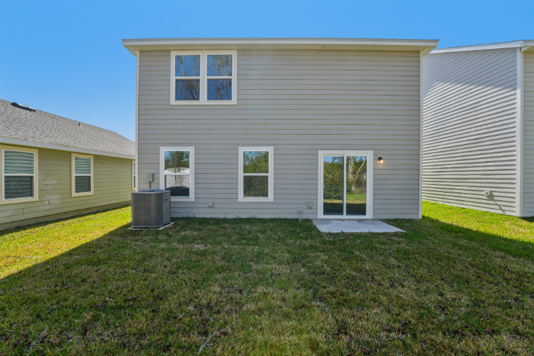 A house with a garage.
