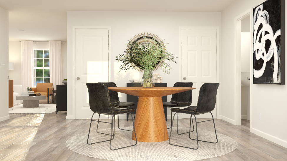 Dining area off the kitchen. 