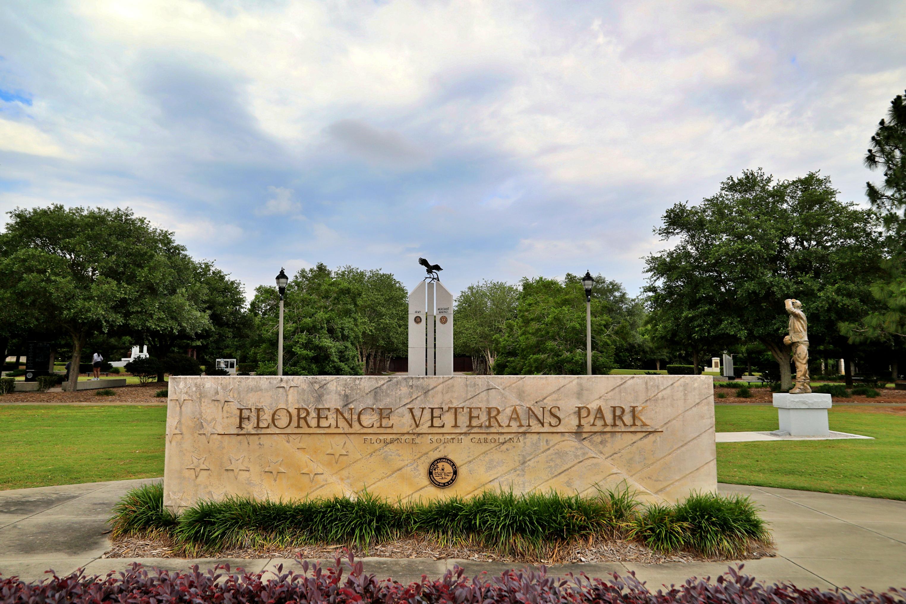 A statue in a park.